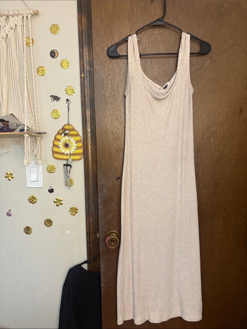 Universal Thread Sleeveless Cowl Neck Maxi Dress in Light Beige
